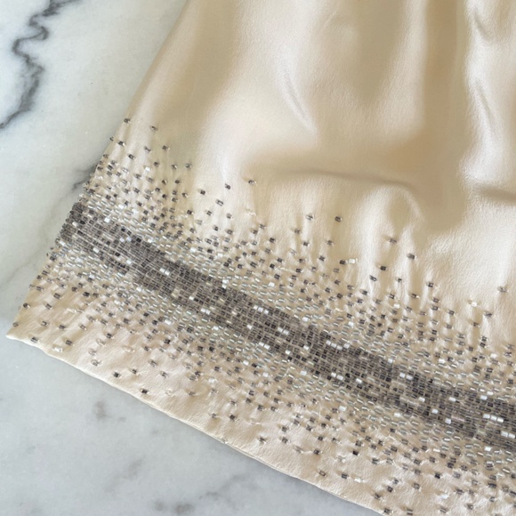 Club Monaco Cream Skirt with Embellished Beading Details - Picture 10 of 12